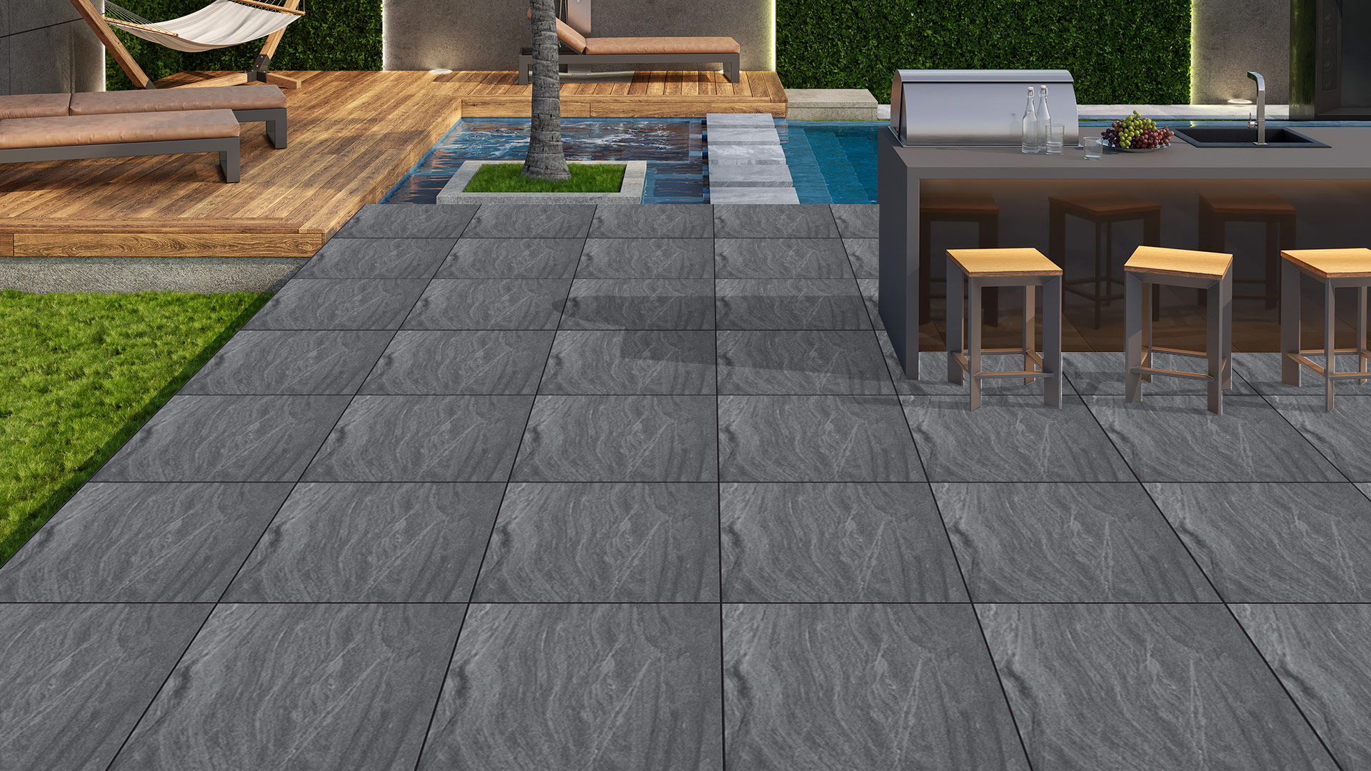 Outdoor Area - Creek Wave Nero