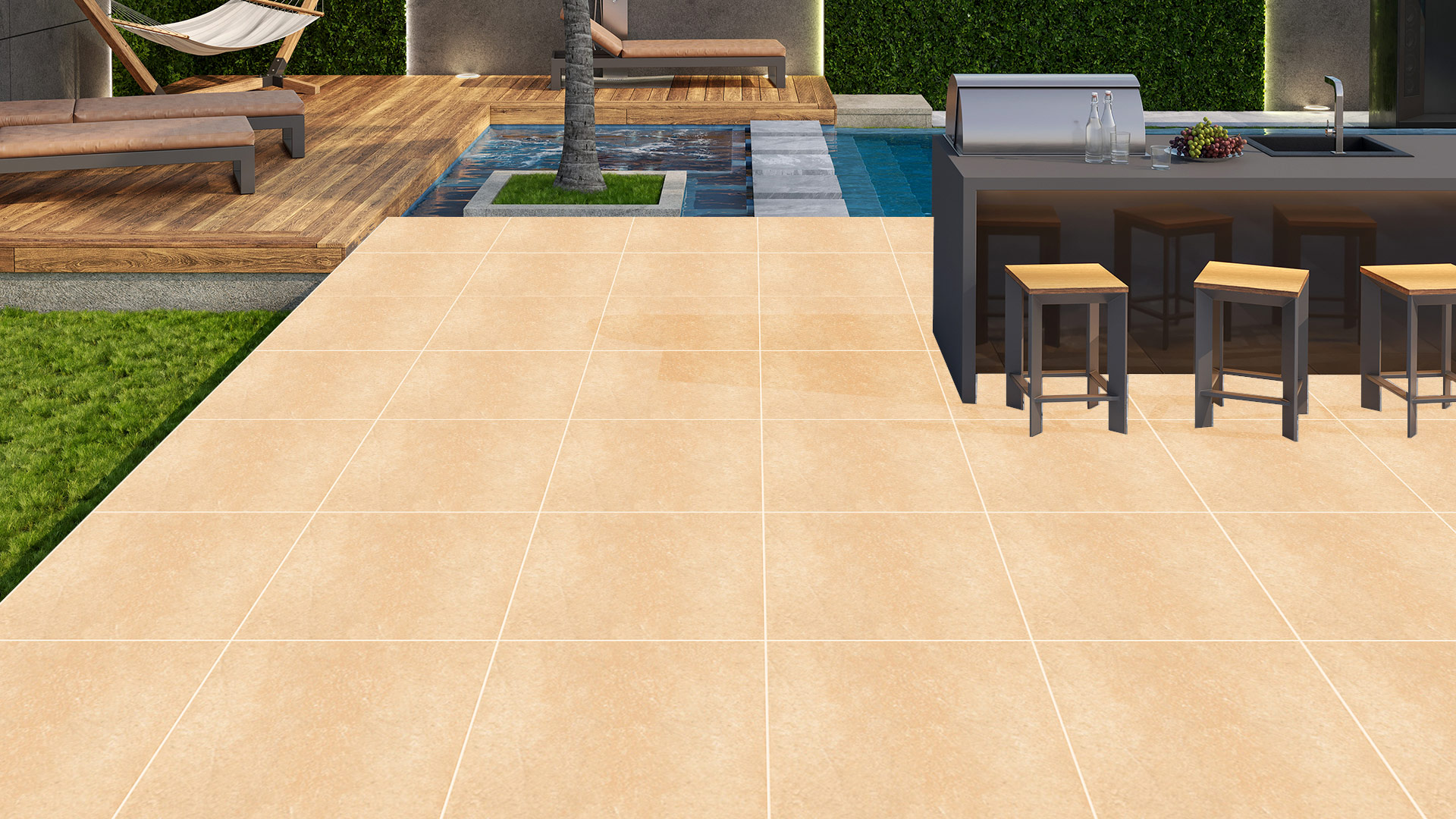 Outdoor Area - Hammerstone Beige